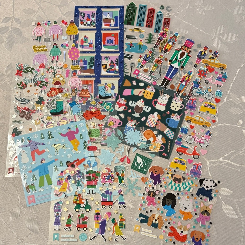 NEW LISTING Colorful Winter & Holiday sticker collection